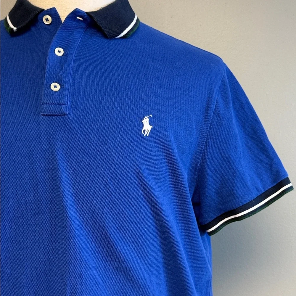 Polo Ralph Lauren Blue Cotton Polo Shirt XL Classic Fit Logo
